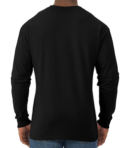 T-shirt à manches longues pour hommes, style col rond, parfait pour un usage quotidien, voyage, tissu confortable en mélange de coton, léger et respirant - Product Image 6