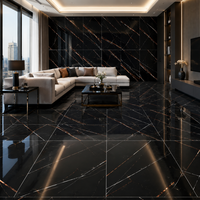 Carreaux de sol en porcelaine émaillée haute brillance 600x1200mm, collection pierre marbre adhésive effet brique, pour salon et salle de bain