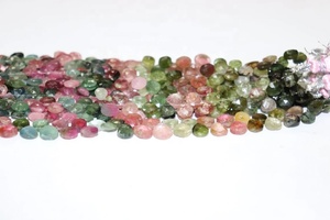 Perles de tourmaline multicolores naturelles facettées en forme de cœur, 6 mm, percées en haut, trou de 0,50 mm, brins de 8 pouces pour la fabrication de bijoux et l'artisanat - Product Image 5