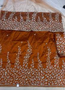 Exclusivo Wrapper George de Lujo con Cuentas Pesadas y Flecos Bordados, Dashiki de Poliéster Ecológico para Mujeres Nigerianas, Prenda Tradicional - Product Image 4