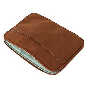 Custom Luxury Full Grain Leather Modern Laptop Sleeve Durable Protective Premium Zipper Closure Shoulder Strap Business - Product Image 3