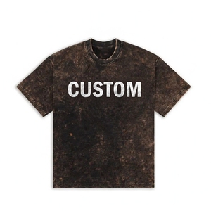 Camiseta Personalizada con Lavado Ácido, Estilo Vintage, Corte Holgado, Algodón Suave, Ropa Urbana Informal, Manga Corta, Logotipo Impreso, Proveedor Mayorista - Product Image 2