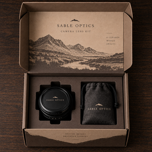 Caja de Embalaje de Cartón Corrugado Impresa Personalizada para Kit de Lentes de Cámara SABLE - Product Image 2