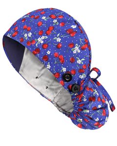 Chapeau d'infirmière unisexe de haute qualité, séchage rapide, respirant, logo personnalisé, en tissu peigné, bonnets médicaux avec bouton pour queue de cheval, chirurgical - Product Image 1