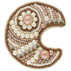 Broche Creativo Hecho a Mano con Cuentas de Semillas, Broche Bordado con Cuentas de Perlas, Elegante Pin de Moda - Product Image 1