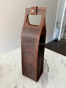 Porta Vino de Cuero Genuino de Diseño Boutique, Elegante Funda Protectora para Botellas de Vino, Funda de Regalo para Bebidas de Alta Calidad LEB-0089 - Product Image 6