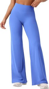 High Waist Seamless Yoga <b>Leggings</b> Women Solid Color Full Length Elastic Waist Pants With <b>Pockets</b> Blue - Product Image 6
