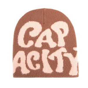 Gorro de Punto Personalizado Unisex, Diseño Jacquard con Pedrería, Estampado Gráfico por Sublimación, Gorro Tipo Skull Cap, Venta al Por Mayor de Fábrica - Product Image 6