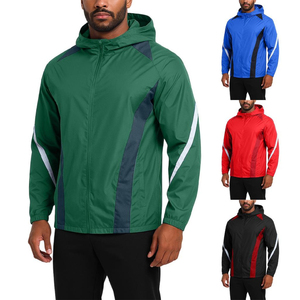 Chaqueta Cortavientos con Capucha para Hombre, Ligera, para Entrenamiento, con Diseño de Bloques de Color, Logotipo Personalizado, Ropa Deportiva al por Mayor - Product Image 6