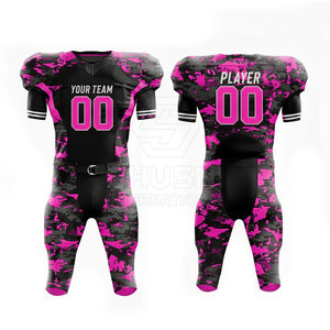 Ensemble de maillot et pantalon de football américain personnalisé, respirant, couleurs et design sur mesure, uniforme sur mesure, 100% polyester - Product Image 5