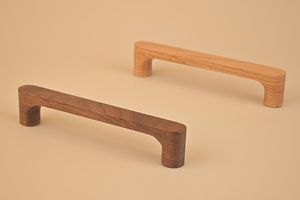 Tiradores de Madera para Muebles, Diseño Minimalista en Forma de Barra, Herrajes Duraderos para Muebles de Cocina, Acabado en Nogal y Roble - Product Image 6