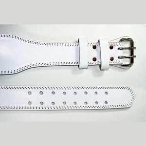 Cinturón de Levantamiento de Pesas de Cuero Personalizado OEM, Proveedor de Fábrica, Cinturón de Powerlifting Resistente, Ajustable, Soporte Lumbar para Entrenamiento en Gimnasio - Product Image 3