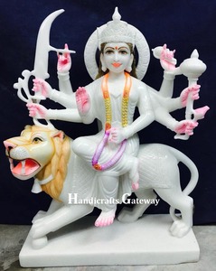 หินอ่อนสีขาวอินเดีย Durga Maa - Product Image 4