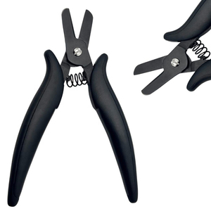 Stainless Steel Keratin Bond Micro-Link <b>Cutter</b> Pliers Hair Extension Removal Tool Anti-Slip Black Grip Commercial Use Durable - Product Image 6