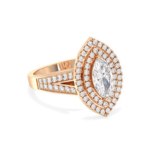 Anillo Solitario REYES con Moissanita de Corte Marquesa de 1.65 Quilates en Plata de Ley 925, Regalo de Compromiso y Boda, Joyería Fina - Product Image 3