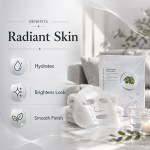 Masque en tissu éclaircissant OEM sous marque privée avec Alpha Arbutine, Niacinamide et extrait d'algues saphir de France – Fabrication personnalisée de masques faciaux - Product Image 2