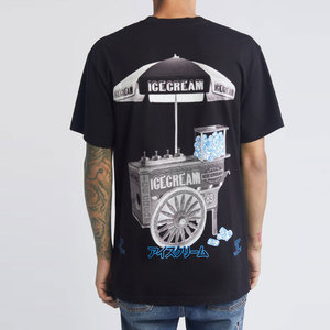 Camiseta Negra de Manga Corta para Hombre con Estampado, Cuello Redondo, Estilo Casual, Corte Regular, 100% Algodón Jersey - Product Image 5