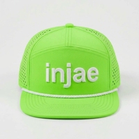 Casquettes de golf personnalisées OEM à 7 panneaux, perforées, découpées au laser, à visière plate et structurées, ODM, faible MOQ, usine de casquettes