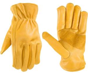Guantes de Seguridad Industriales EN420 de Cuero Vacuno, Reforzados en la Palma, Resistentes a Cortes, Antideslizantes y al Calor - Product Image 1