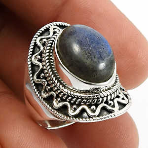 Handmade Vintage Design Labradorite Gemstone <b>Ring</b> <b>Crafted</b> From 925 Solid Sterling Silver Fine Boho Jewelry For Women And Men - Product Image 3