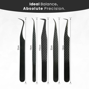 ชุดแหนบต่อขนตาสีดำด้าน ด้ามจับเพชรกันลื่น สแตนเลสสตีล รับทำโลโก้ - Product Image 3