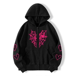 Custom Logo Puff Print Heavy Weight Thick <b>Zip</b> <b>up</b> Hoodies 100% Cotton Streetwear Men's Oversized Hoodie OEM Service - Product Image 3