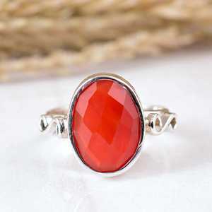 SHYAM JEWELRY 925 Sterling <b>Silver</b> Rainbow Moonstone Oval Shape Boho Handmade Matte <b>Adjustable</b> Bezel Set Unisex Wedding <b>Ring</b> - Product Image 1