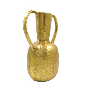 Vase à fleurs moderne en aluminium doré, fait main, léger, centre de table, décoration pour mariage, baptême, accent décoratif pour la maison - Product Image 5
