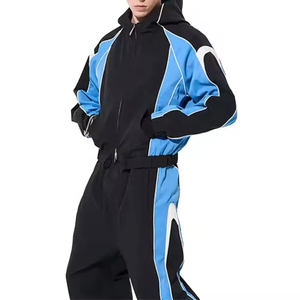 High Quality ODM OEM Customized <b>Men</b> Reflective Nylon Track Suit Winter Windbreaker Fleece Lined XL Sportswear Pakistan - Product Image 6