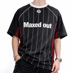 Camiseta Deportiva de Fútbol Americano para Hombre, en Oferta, de Poliéster con Rayas, Manga Raglán, Estilo Urbano, con Logotipo Personalizado, Producción al por Mayor OEM - Product Image 5