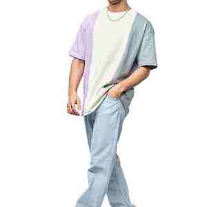 T-shirt pour homme à manches tombantes, couleur unie, séchage rapide, style personnalisé, vêtements décontractés d'été, t-shirt tendance - Product Image 4