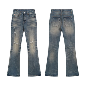 Top Quality Flared Jeans Men'S Stretch Slim Fit Bell Bottom Denim Disco <b>Pants</b> Flared <b>Pants</b> - Product Image 4