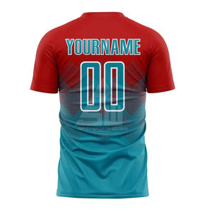 Camiseta de Fútbol Personalizada con Transferencia Térmica, Nombre del Equipo, Número, Transpirable, de Secado Rápido, Antibacteriana, Corta, 100% Poliéster - Product Image 3