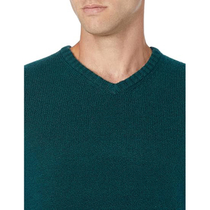 Men's Winter Viscose/Cotton Cable Knit <b>Pullover</b> <b>Sweater</b> Crew Neck Full Sleeve Anti-Pilling Front Logo Solid Color Warm - Product Image 4