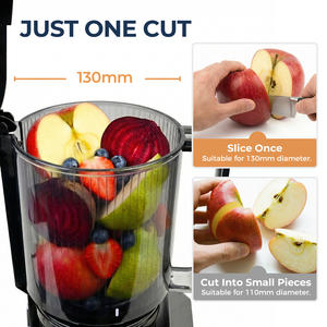 Extracteur de Jus Lent Entier, Presseur à Froid Sans Filtre, Machine à Jus Électrique Facile à Nettoyer avec Large Calibre - Product Image 2