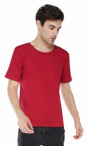 T-shirt décontracté pour homme en coton et polyester, imprimé sur mesure, manches courtes, col rond, design uni, tricoté, t-shirt promotionnel pas cher - Product Image 5