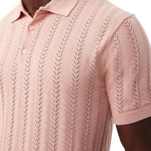 Camiseta de punto de manga corta para hombre con cuello de tijera, fresca, antiarrugas y antipilling para verano - Product Image 6