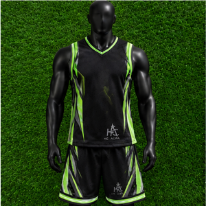 Uniforme de Baloncesto Unisex Más Vendido, Amarillo y Negro, Sublimado, Cuello en V, Sin Mangas, Absorbe la Humedad, Ajuste Atlético, Logotipo Personalizado - Product Image 1