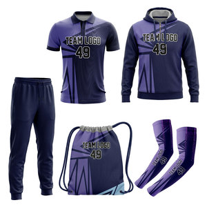 Conjunto Deportivo Unisex para Adultos Blue White Stars 79 de Secado Rápido para E-Sports: Sudadera con Capucha, Camiseta Polo, Pantalones, Mangas para Brazos y Bolsa con Estampado por Sublimación - Product Image 3