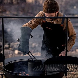 16 Inches Large Heavy Duty Industrial Safety Gloves Heat Resistant <b>Cow</b> Split Leather Abrasion Resistant Welding Gloves - Product Image 6