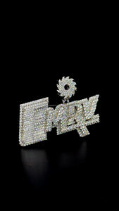 Colgante personalizado de moissanita VVS, colgante de doble capa con nombre inicial único, colgante de letra, joyería personalizada de Hip Hop PARA EL A-Z - Product Image 2