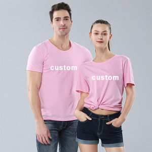 Camiseta Unisex al por Mayor, Manga Corta, Logotipo Personalizado, Publicitaria, de Trabajo, para Mujer, Color Sólido, Poliéster y Algodón - Product Image 3