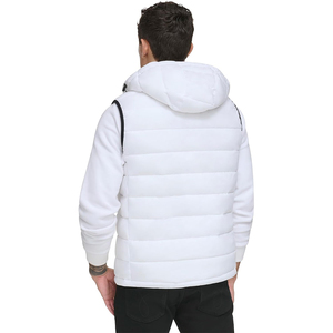 Chaleco Acolchado Casual para Hombre de la Mejor Calidad, Color Blanco, con Cierre, Sin Mangas, de Nailon y Poliéster, Cortavientos para Invierno, con Tres Bolsillos con Cierre - Product Image 2