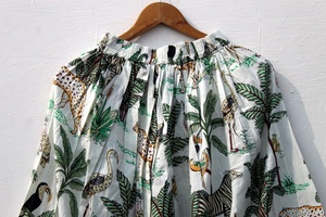 กระโปรงยาวผ้าฝ้ายผู้หญิงแบบใหม่ กระโปรงวินเทจ ผ้าฝ้าย 100% เอวยางยืด กระโปรงยาวทรงแม็กซี่สำหรับผู้หญิง - Product Image 3