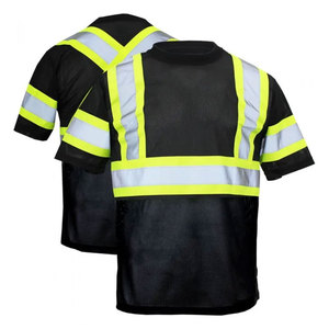 Top Sale Men Short Sleeve Hi Vis Workwear Safety T-<b>Shirts</b> Breathable Reflective Safety Construction Worker T-<b>Shirts</b> - Product Image 1