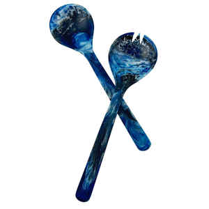 Juego de cuchara y tenedor de resina artesanal especial de Navidad, altamente pulido, precio al por mayor en India, calidad perfecta. - Product Image 4