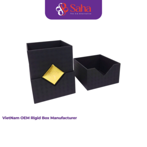 Cajas Rígidas de Papel Kraft Biodegradable Reciclable con Estampado en Relieve Personalizado, Hechas a Mano con Lámina Dorada y Laminación Mate - Product Image 2
