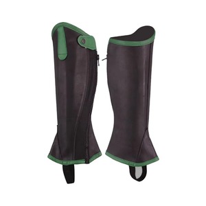 Customized Cowhide Leather Horse Riding Chaps Adjustable Equestrian Half Chaps Heavy Duty Horseback Riding <b>Protective</b> <b>Shield</b> - Product Image 1