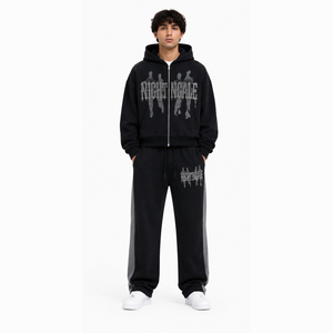 Conjunto Deportivo Casual para Hombre, Invernal, Cortavientos, Transpirable, Corte Regular, Ligero, 100% Algodón Orgánico, Ecológico - Product Image 1