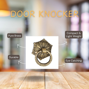 Timbre de Puerta de Latón, Timbre de Puerta Decorativo Vintage de Latón, Tirador de Puerta para Entrada Principal, Decoración para el Hogar y la Villa - Product Image 4